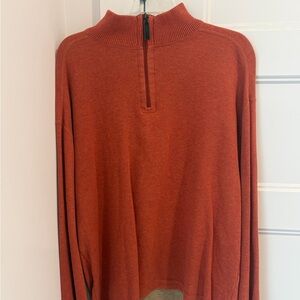 Jos. A. Bank Men's Orange Zip-Up Sweater